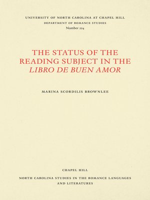 cover image of The Status of the Reading Subject in the Libro de Buen Amor